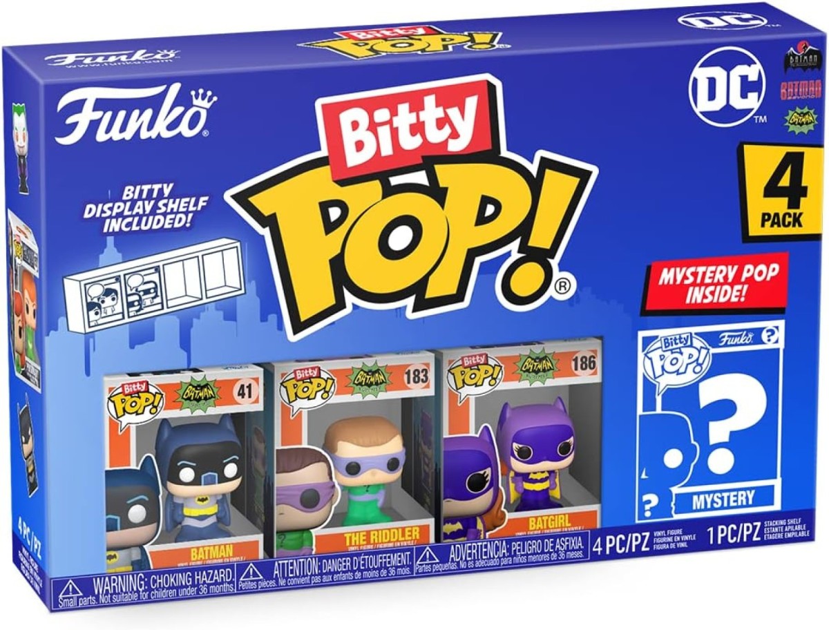 Funko Bitty Pop! DC 4 Pack - Batman, The Riddler, Batgirl, Mystery