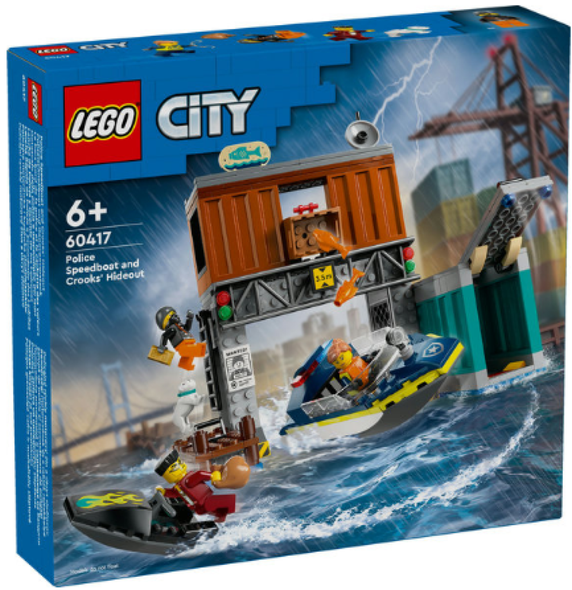 Lego 60417 City Police Speedboat And Crooks Hideout ArgosyToys