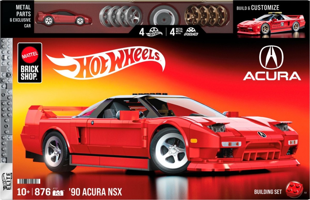 Mattel Brick Shop Hot Wheels Acura NSX '90 JFT17 - ArgosyToys.co.uk