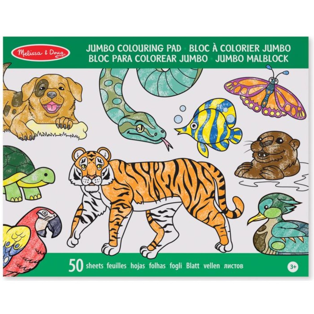 Melissa and Doug Jumbo Colouring Pad Animals - Argosy Toys