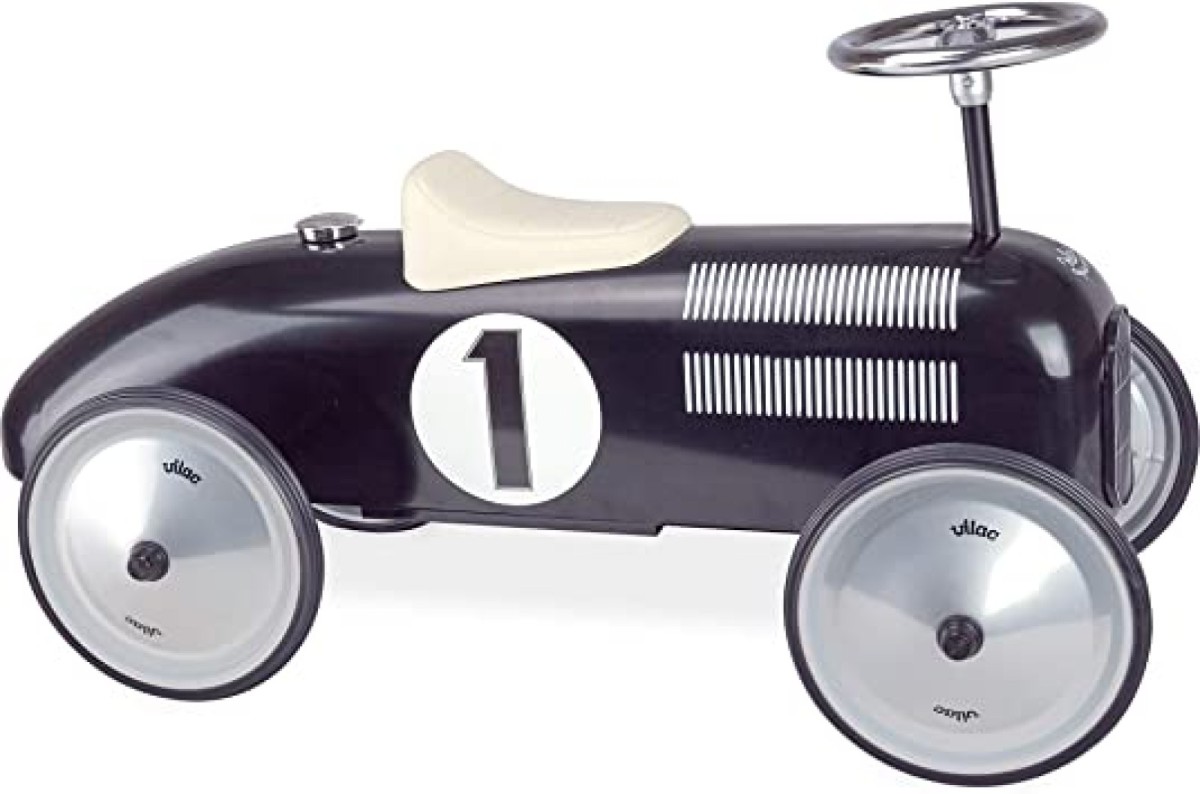 Vilac Metal Ride On Race Car Black 1121 ArgosyToys