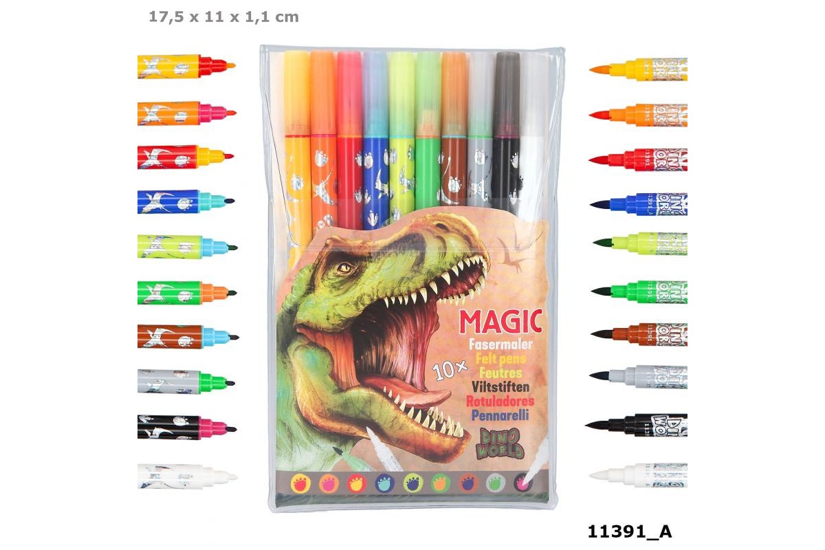 DINO WORLD Magic Markers 11391 ArgosyToys.co.uk
