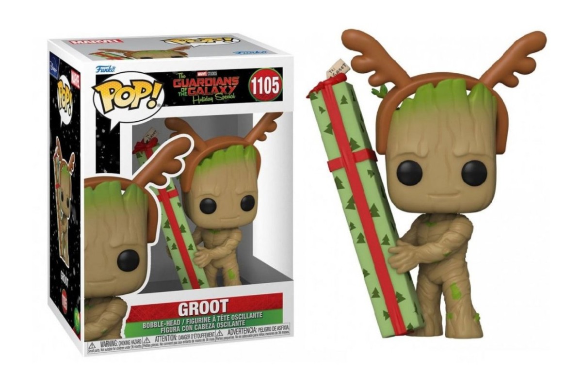 compromis Communisme Rodeo Funko Pop! Marvel The Guardians Of The Galaxy Holiday Special 1105 Groot -  ArgosyToys.co.uk