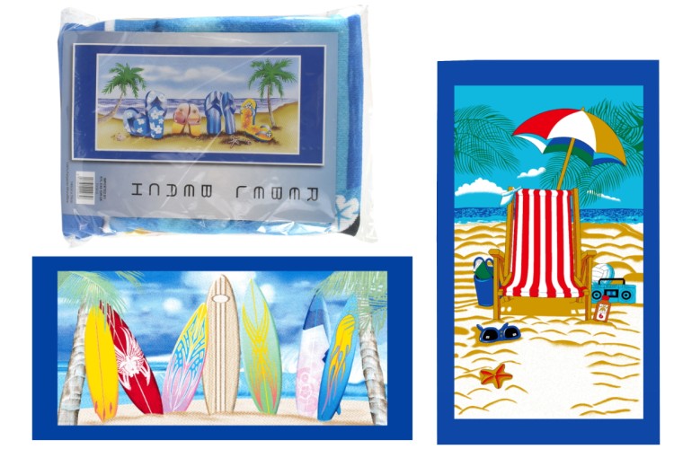 140x70cm Lightweight Microfibre Beach Towel 250gmTY1413 
