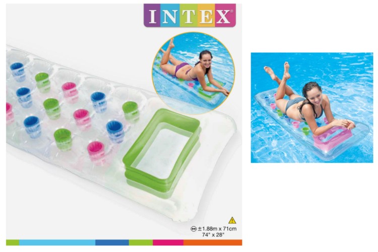 18 pocket  Lilo bed suntanner mat 1.88m x 71cm TY2644