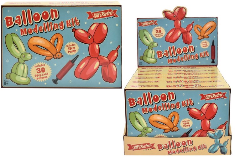 30pc 30cm Balloon Modelling Kit in Retro Box TY9499