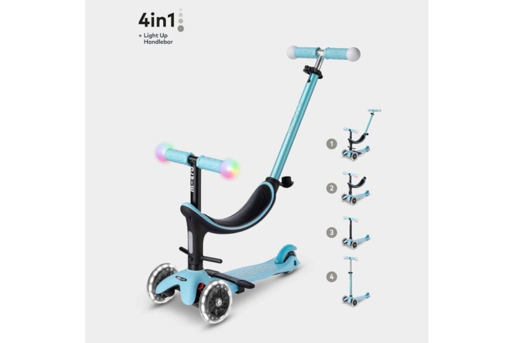 Micro Scooter 4 in 1 Mini 2 Grow Deluxe Magic LED - Blue MMD358