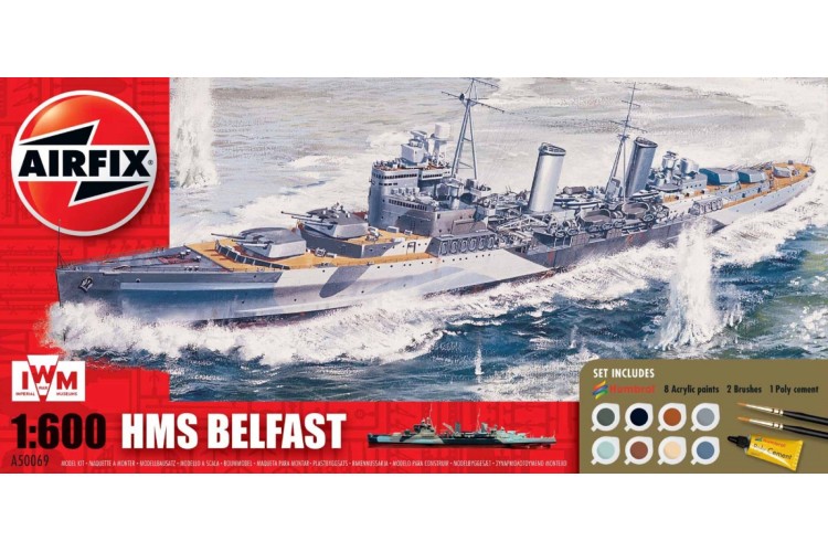 Airfix 1:600 HMS Belfast Starter Set with paints A50069