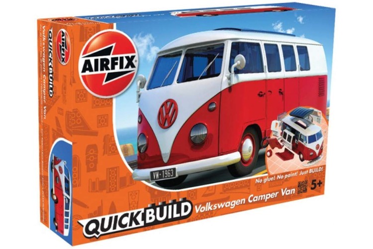 Airfix Quick Build Volkswagen Camper Van (Red) J6017