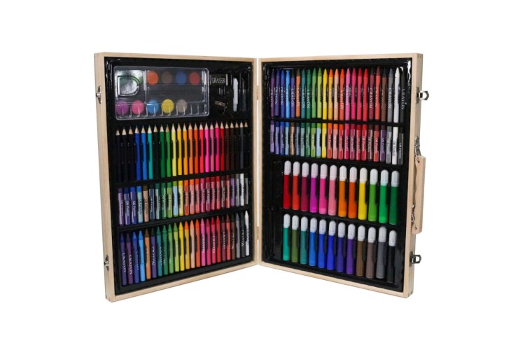 Art Set 168 pieces in wooden box TY6088