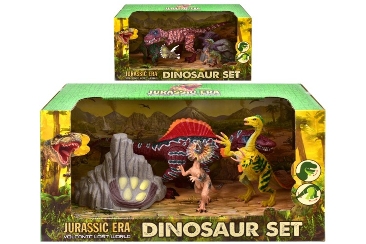 Assorted Jurassic Era Volcanic Lost World Dinosaur 4 Piece Set TY7967