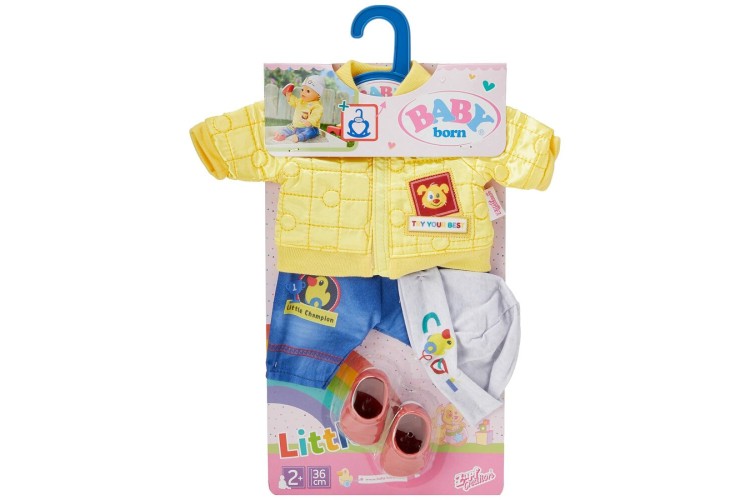 Baby Born Clothes - Little Cool Kids Outfit Yellow Coat And Shoes