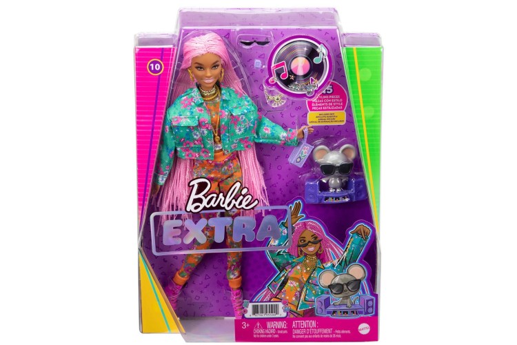 Barbie Extra  #10 Pink Braids Doll GXF09