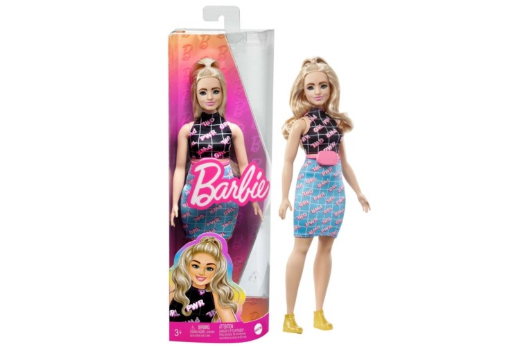Barbie Fashionistas Doll - 202 Curvy Blonde In Girl Power Outfit FBR37/HPF78