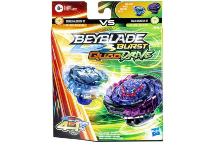 Beyblade Burst Quad Drive Dual Pack - Stone Balderov B& Vs Roar Balkesh B7 