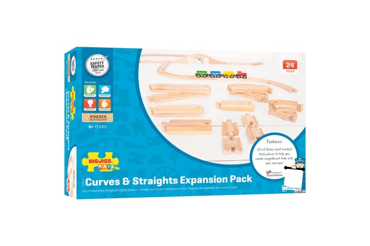 Bigjigs Rail - Curves and Straights Expansion Pack BJT057