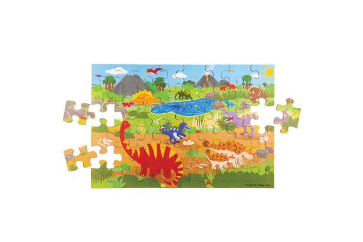 Bigjigs - Dawn Of The Dinosaurs 48pcs Floor Puzzle 33006