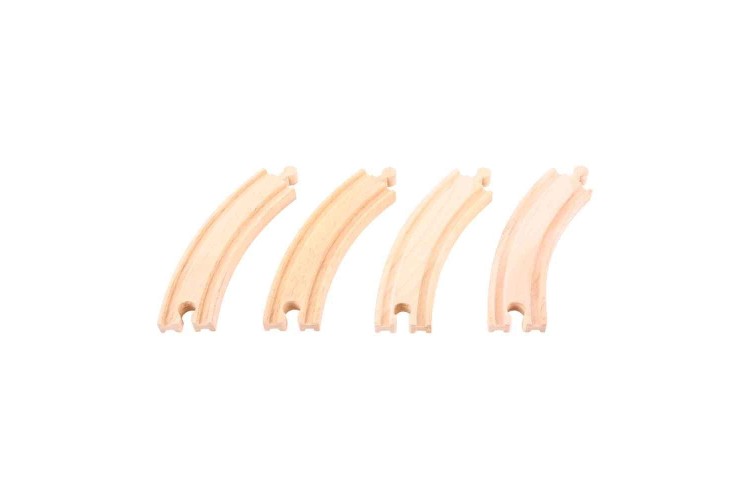 Bigjigs Rail - Long Curves (PACK OF 4) BJT102