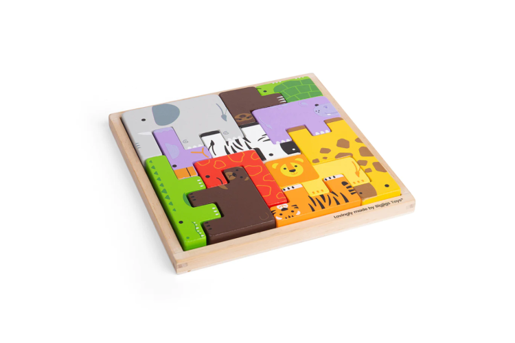 Bigjigs Animal Lock-A-Block 18m+ 35001