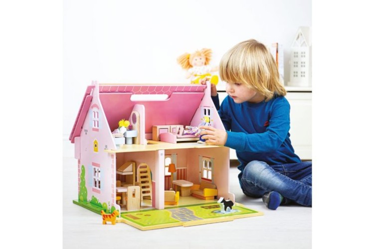 Bigjigs Heritage Playset Blossom Cottage Playset JT123