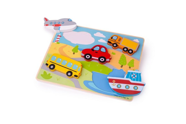 Bigjigs Cars Chunky Lift Out Puzzle BJ025
