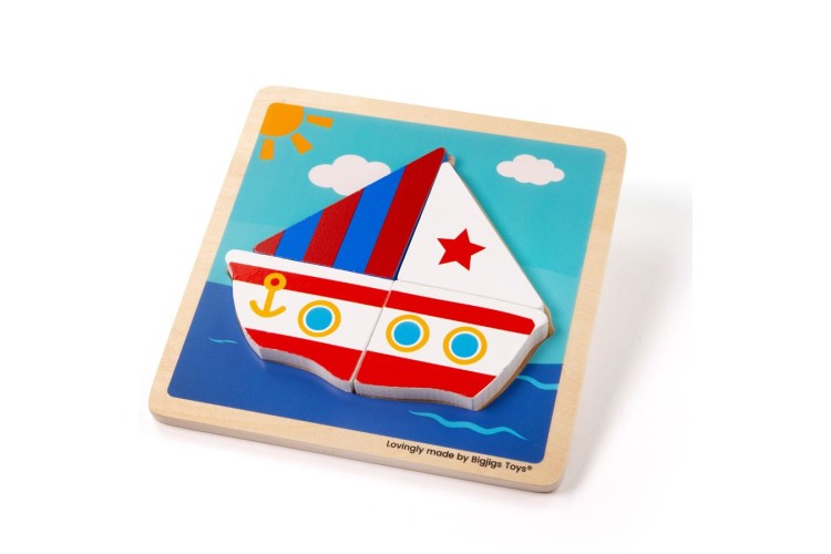 Bigjigs Chunky Lift Out Puzzle Boat 34059