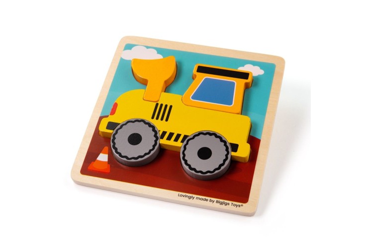 Bigjigs Chunky Lift Out Puzzle - Digger 34058