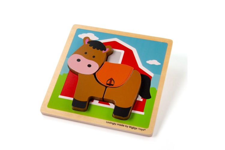 Bigjigs Chunky Lift Out Puzzle - Horse 34054