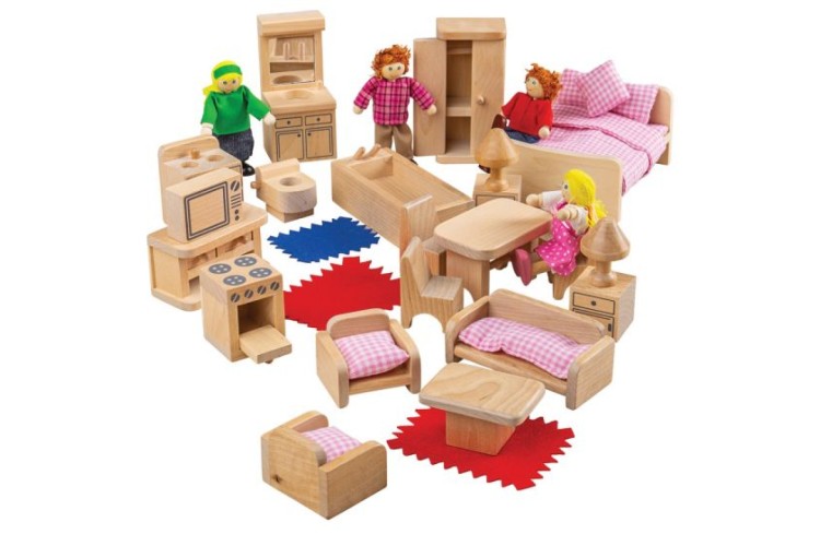 Bigjigs Doll House Family And Furniture Set BJ039