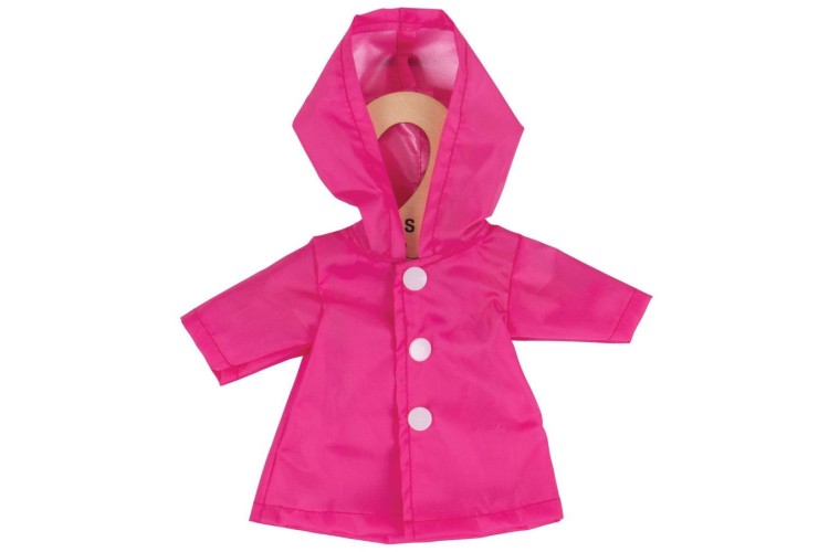 Bigjigs Doll Outfit Small Pink Raincoat BJD535