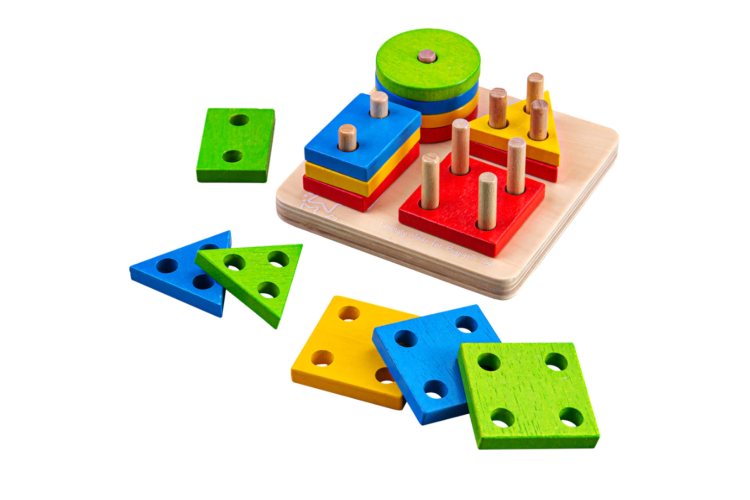 Bigjigs First Four Shape Sorter 12m+ BB094 