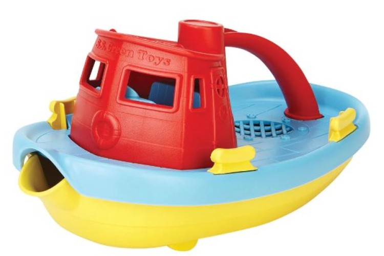 Bigjigs Green Toys Tugboat Red GTTUG01RR