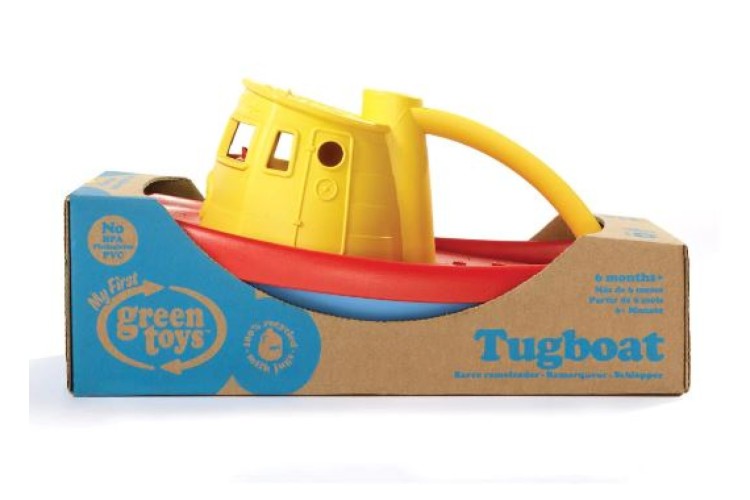 Bigjigs Green Toys Tugboat Yellow GTTUG01RY