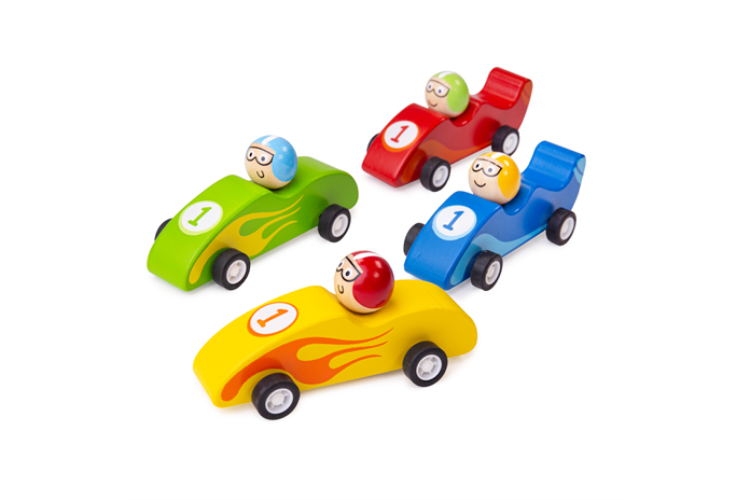 Bigjigs Pull Back Hotrods Assorted 18m+ BJ992