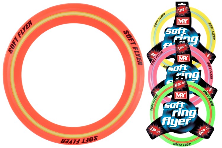 29cm Soft Frisbee Flying Ring Assorted Colours TY6094