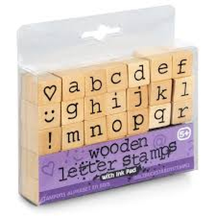 1FF 23062 Tobar Wooden Letter Stamps With Ink Pad