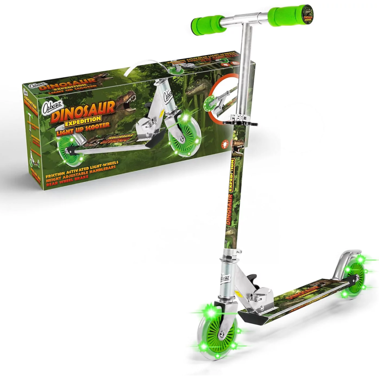 1FF Ozbozz Dinosaur Expedition Light Up Scooter