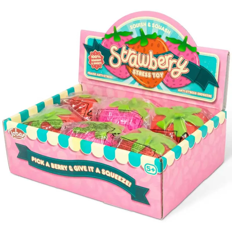 HTI 30231 Strawberry Stress Toy Asst