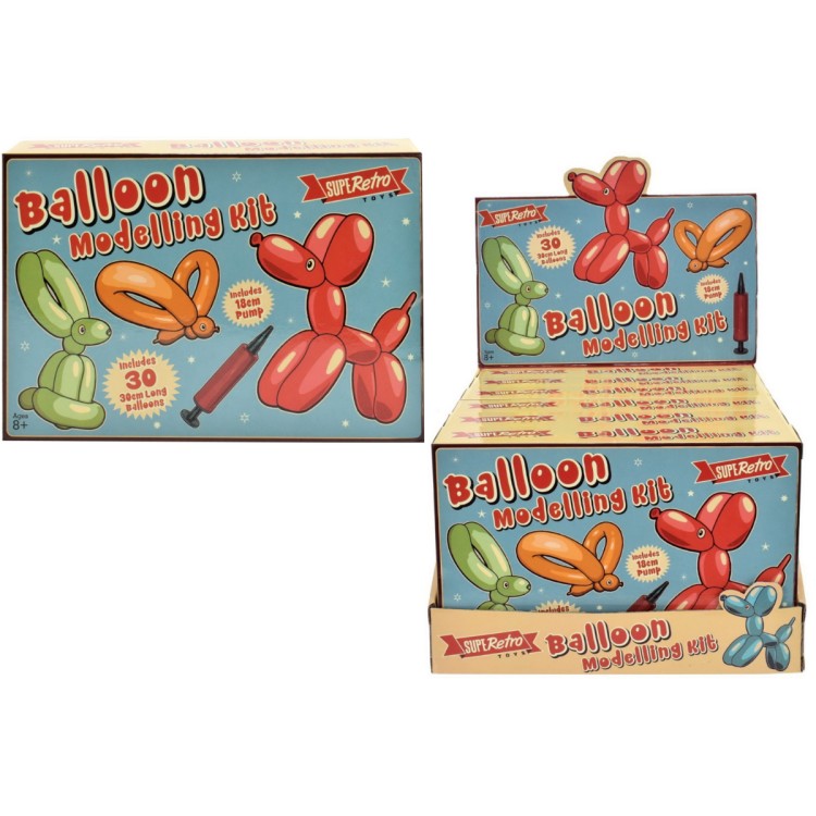 KTL 30pc 30cm Balloon Modelling Kit in Retro Box TY9499