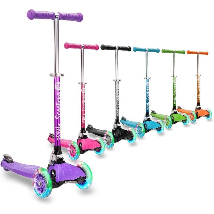 3Style Scooters | RGS-1 Kids Scooter | LED Light Up Wheels | Adjustable & Foldable Design | 3-12 Years | Boys, Girls & Toddlers