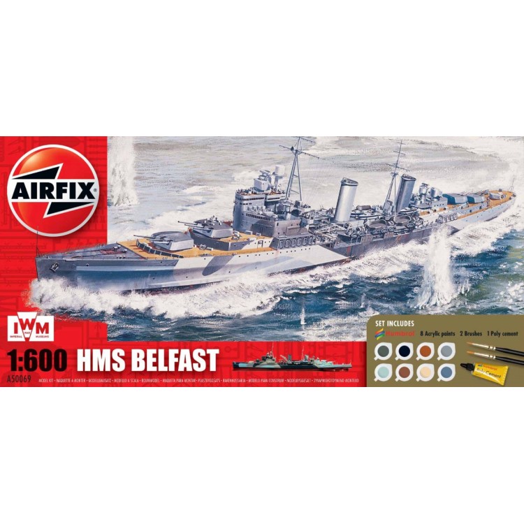 Airfix 1:600 HMS Belfast Starter Set with paints A50069