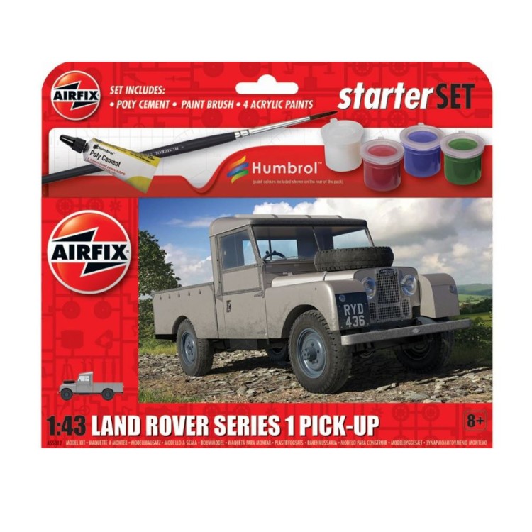 Airfix 1:43 Land Rover Series 1 Pick-Up Starter Set A55012 