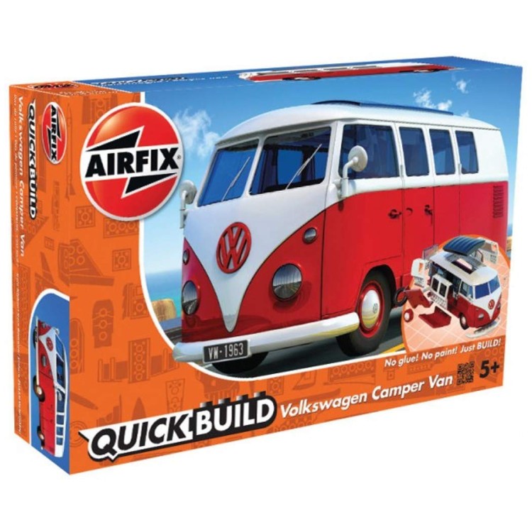 Airfix Quick Build Volkswagen Camper Van (Red) J6017