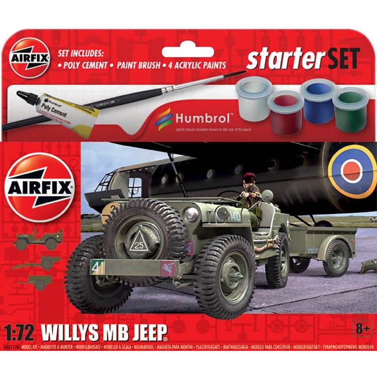 Hornby Airfix Willys Jeep gift set A55117