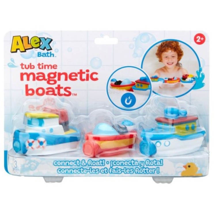 Alex Bath Magnetic Boats In The Tub Connect & Float 3pcs 2+
