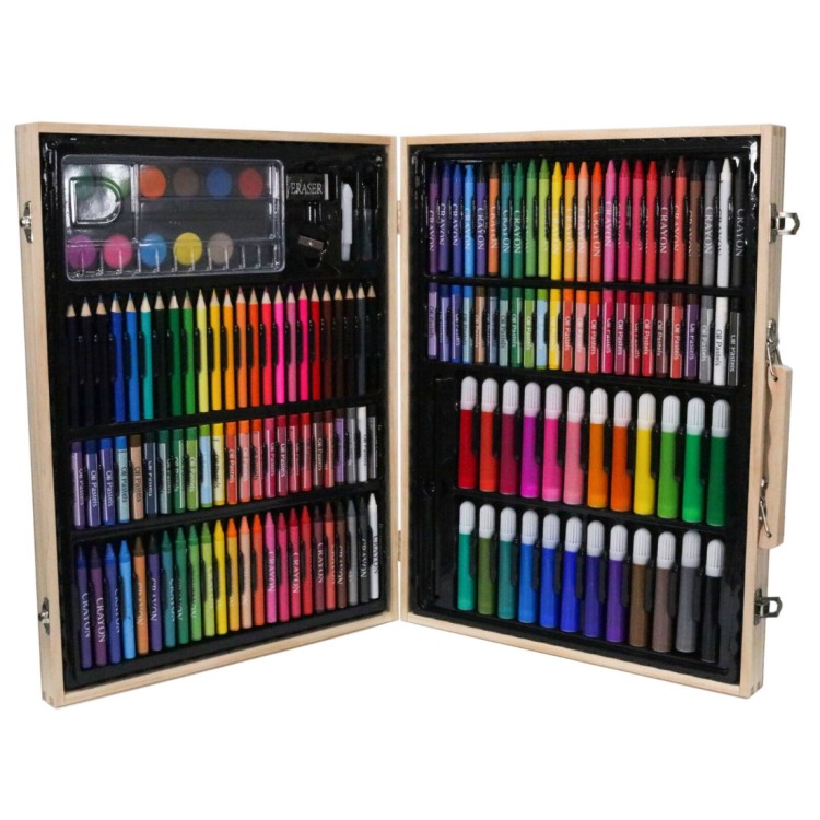 Art Set 168 pieces in wooden box TY6088