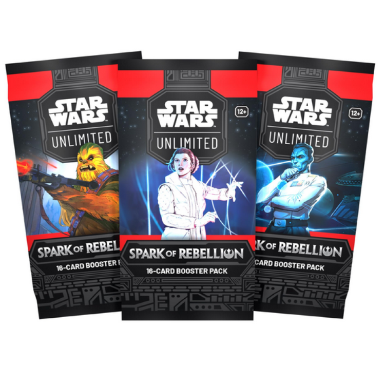 ASM Star Wars Unlimited Spark of Rebellion TCG 16-card booster pack