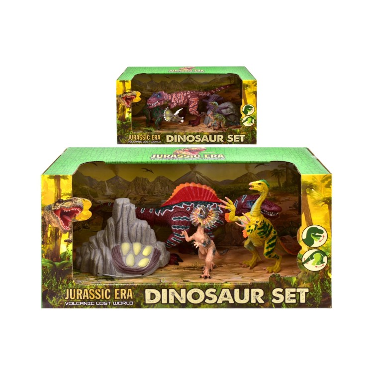 Assorted Jurassic Era Volcanic Lost World Dinosaur 4 Piece Set TY7967