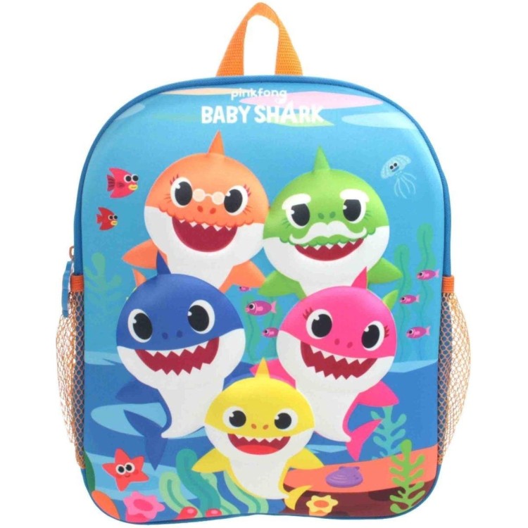 Baby Shark 3D Backpack With Side Pockets