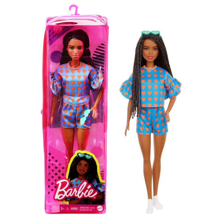 Barbie Fashionistas Doll 172 Blue Outfit With Hearts GRB63